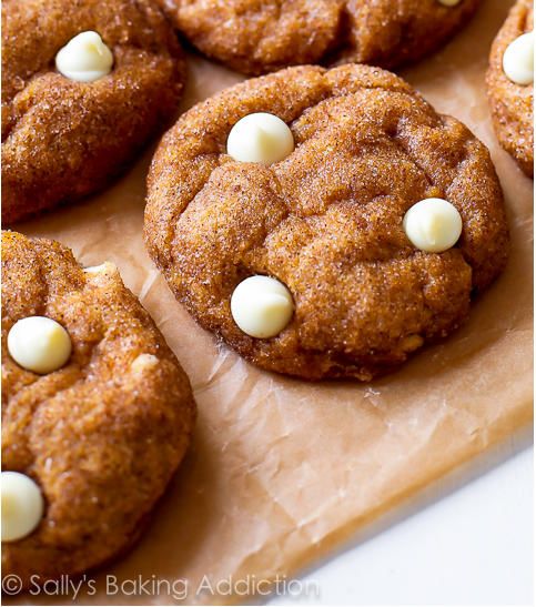 White Chocolate Pumpkin Snickerdoodles