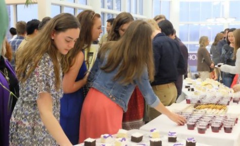 NHS members enjoy refreshments.