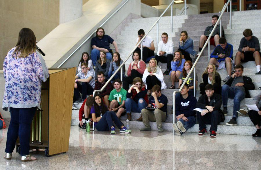 Speeches in the atrium