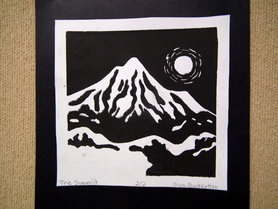 Students printmaking