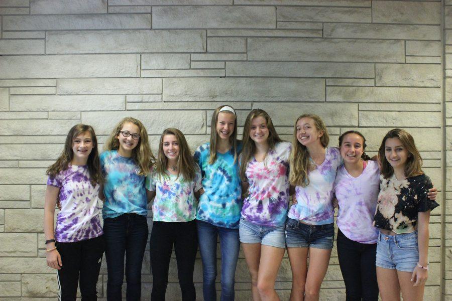 Girls cross country is tie-dyed