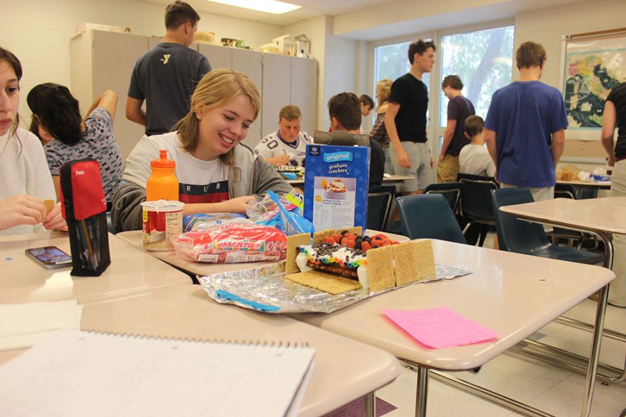 Students create edible roads