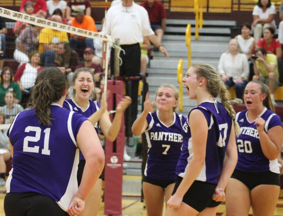 Lady Panther volleyball team sweeps the Cougars