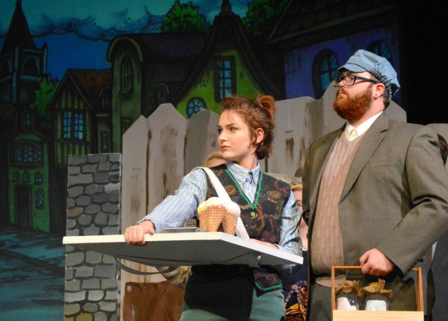 Sophomore Grace Feiner rehearses for Stages Bloomington's production of Brundibar