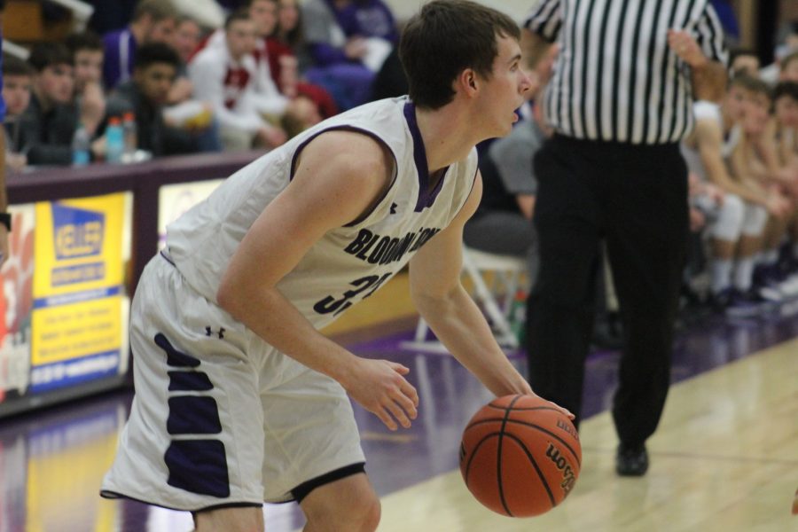 Junior Chance Coyle dribbles the ball