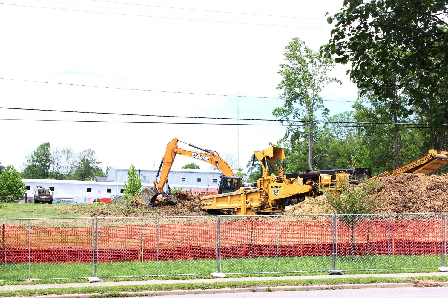 Softball field construction