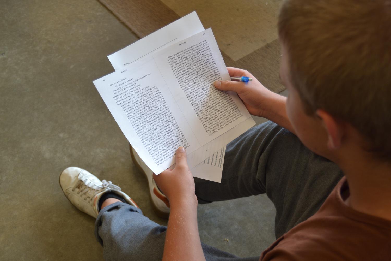 Students audition for "Rumors" play