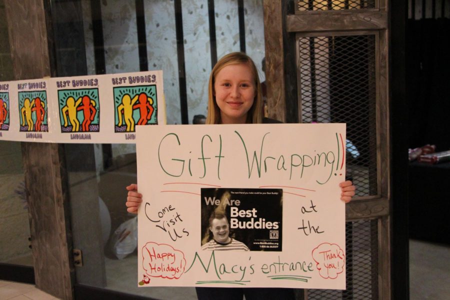 On December 8th the South Best Buddies club spent the evening a College Mall wrapping presents to collect donations for their club. Best Buddies is an international organization that aims to create friendship opportunities in the lives of kids and adults with intellectual and developmental disabilities.