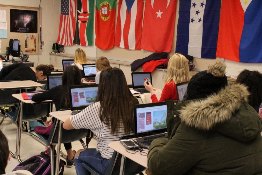 Students participate in Hour of Code