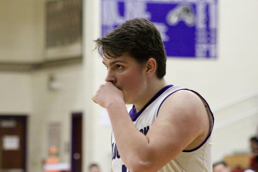 South's Bruce Furr (43) prepares for an inbound play at the end of the game.