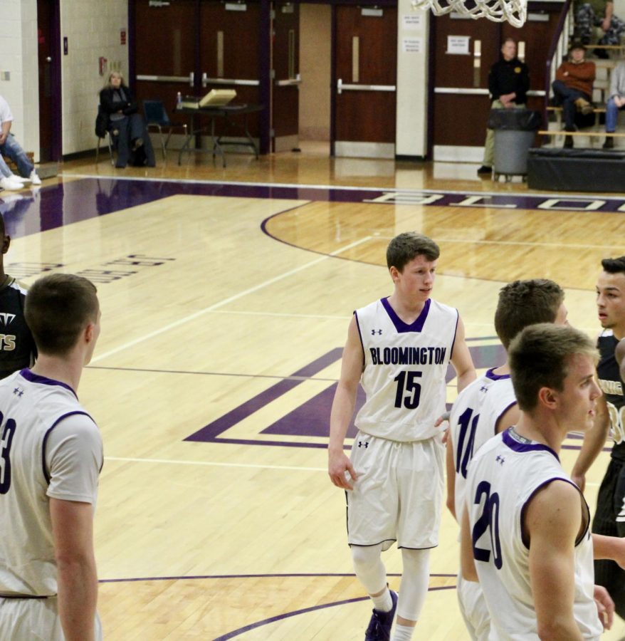 South players regroup after a foul is called.