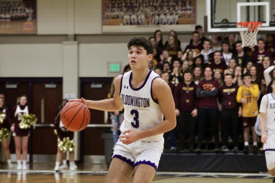 South's Anthony Leal (3) dribbles down the court.