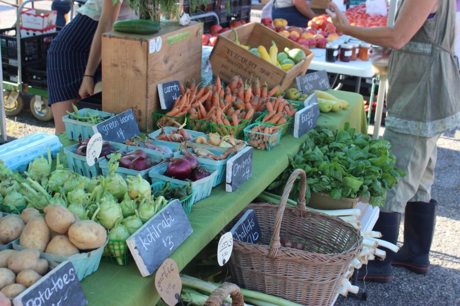 Seven Ridges Farm's local vegetables on a recent Saturday.