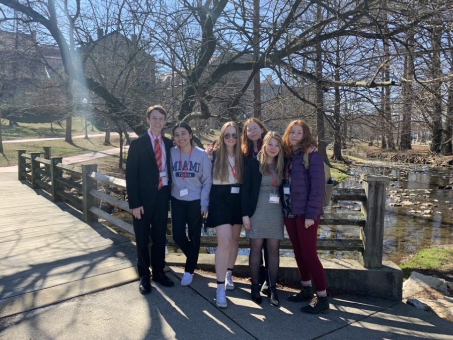 Six of the seven members of South's Model U.N. team. Photo courtesy of Celie Kreilkamp.