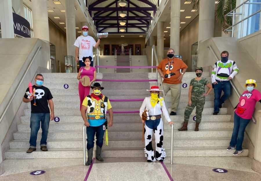 BHSS security guards and nurses dress up for Halloween.