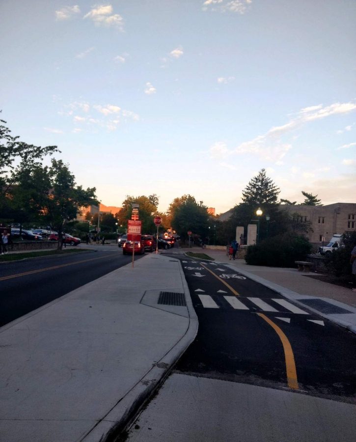 The new bike path on Seventh Street is a positive for walkers and riders, but tough for buses to navigate. 