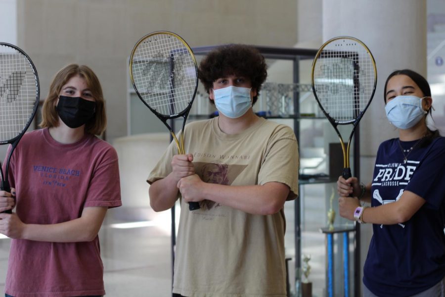 Violet Leis (10), Jesse Mitchell (11), and Elise Sensabaugh (10).