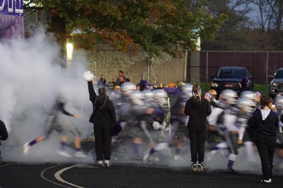 Panthers storm the field.