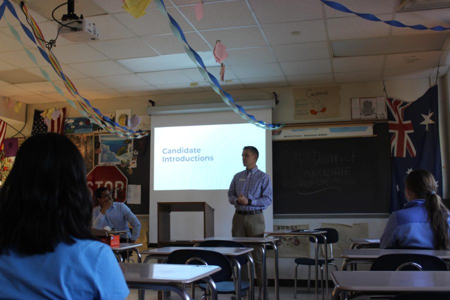 "I want politicians who actually get out there and help our neighbors," says Congressional Candidate Matthew Fyfe in a forum hosted by BHSS Young Democrats. 