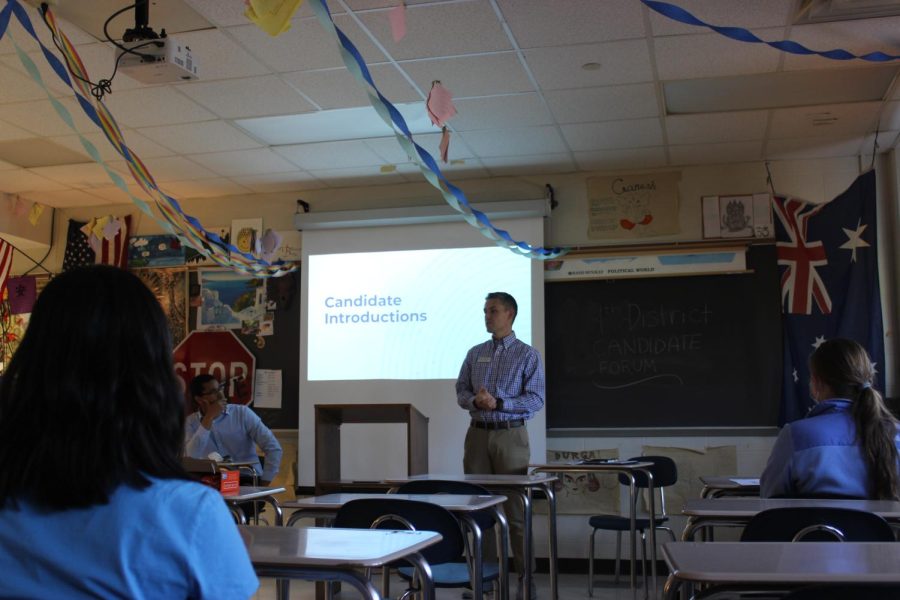 I want politicians who actually get out there and help our neighbors, says Congressional Candidate Matthew Fyfe in a forum hosted by BHSS Young Democrats. 