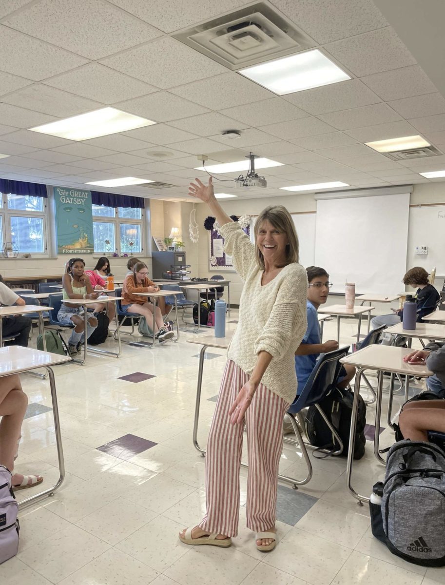 Mrs Walls enjoying her new classroom