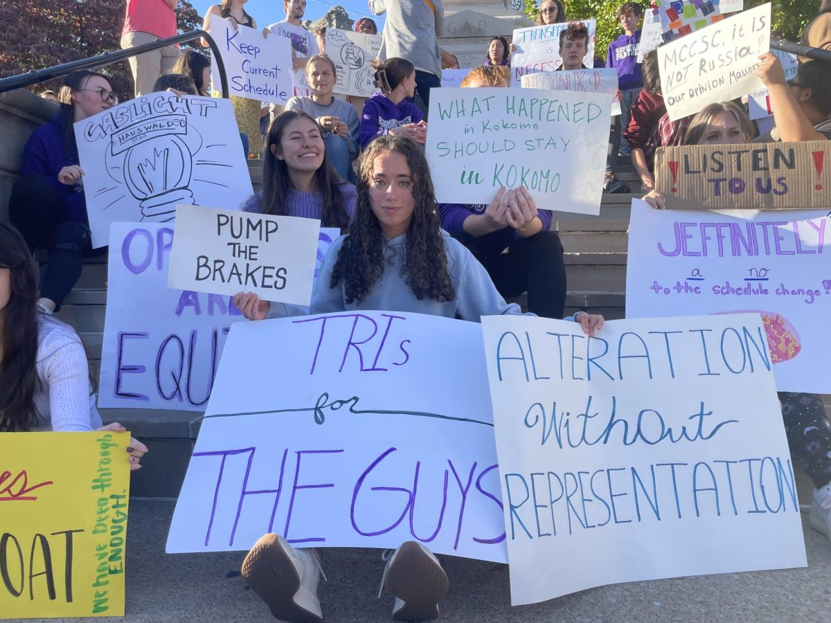 MCCSC students at the #OptionsAreEquityRally on Monday, October 23