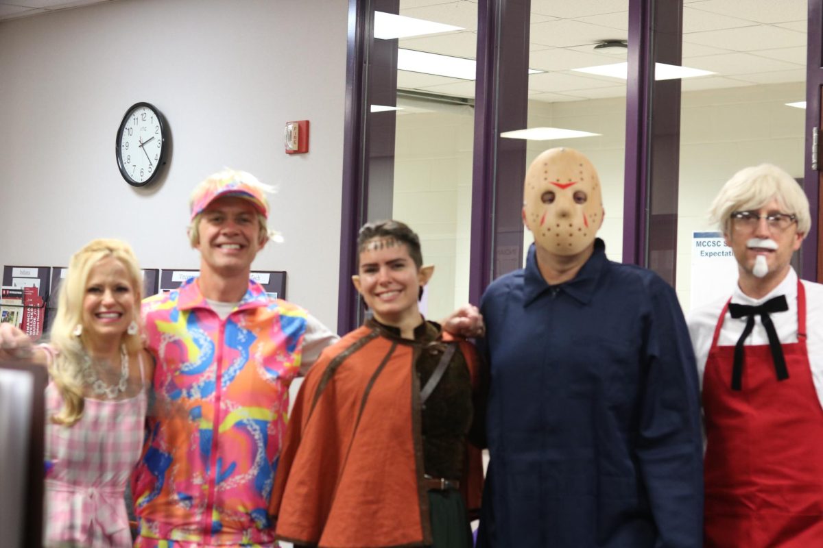 Guidance office in their Halloween costumes
