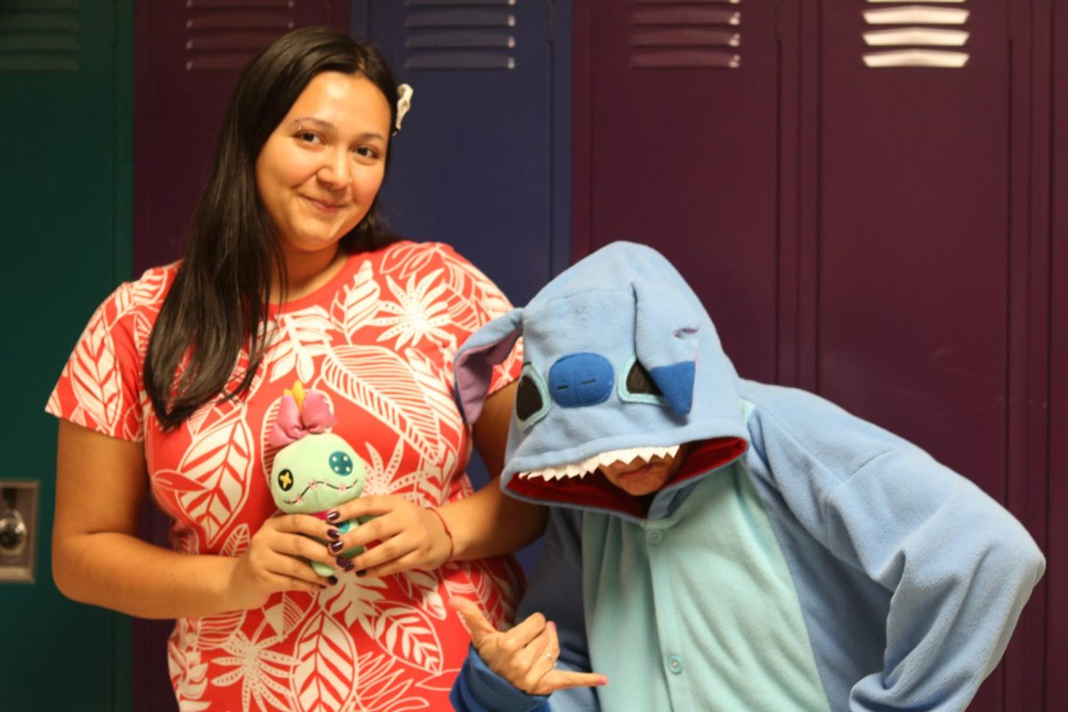 Ms. Ansari and her daughter dressed up as Lilo and Stitch