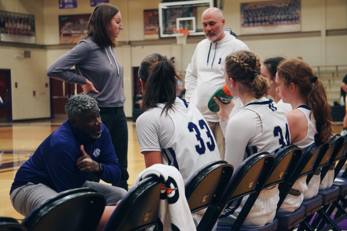 Bloomington+South+girls+basketball+head+coach%2C+Larry+Winters%2C+motivates+his+players+during+a+timeout+against+the+Avon+Orioles+on+Tuesday+night