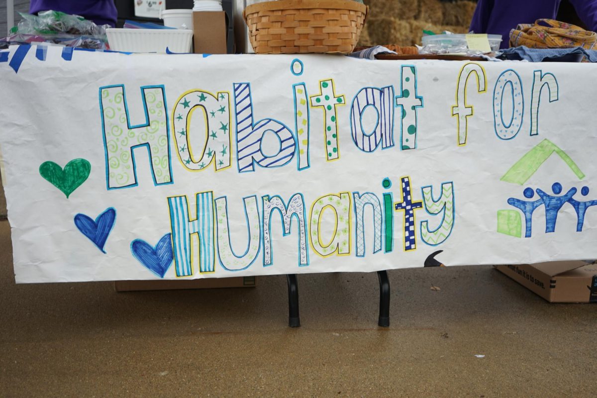 The Habitat for Humanity Bake Sale sign