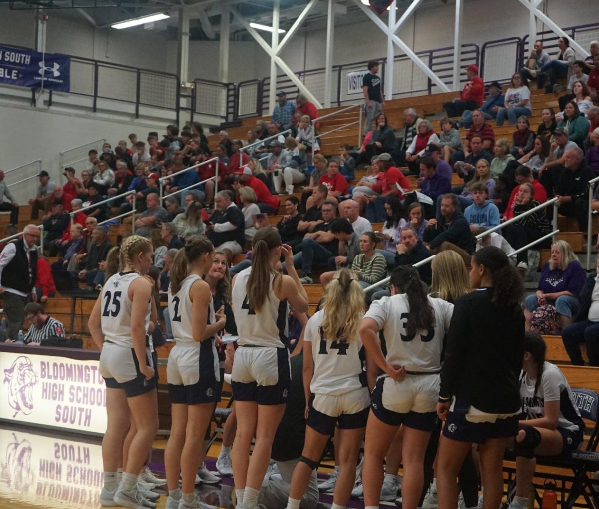 Bloomington South Varsity girls basketball defeats Bedford North Lawrence 50-25.