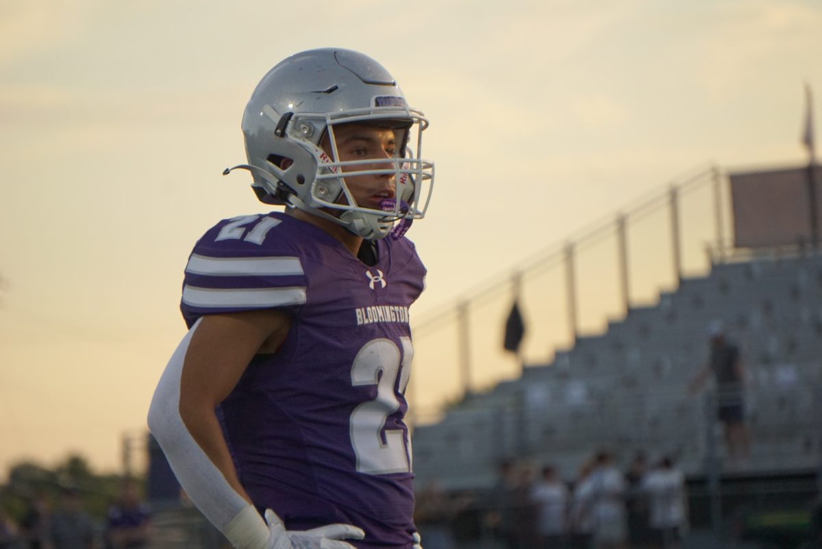 Panther football's Blake Azcui, a senior, looks on during a recent game.